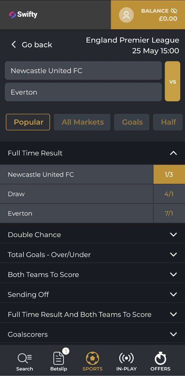 Market selection
