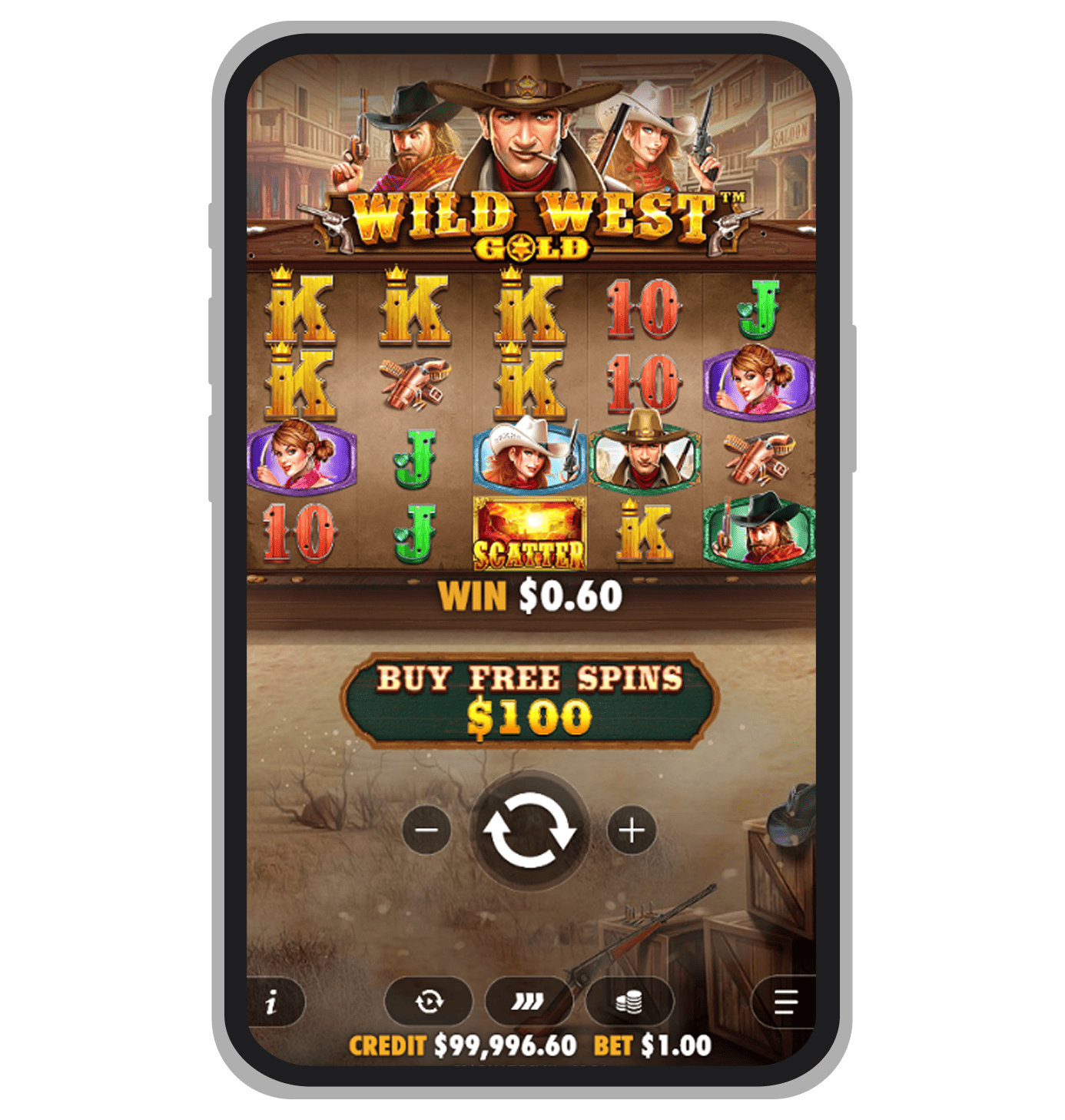 Базовый режим в Wild West Gold