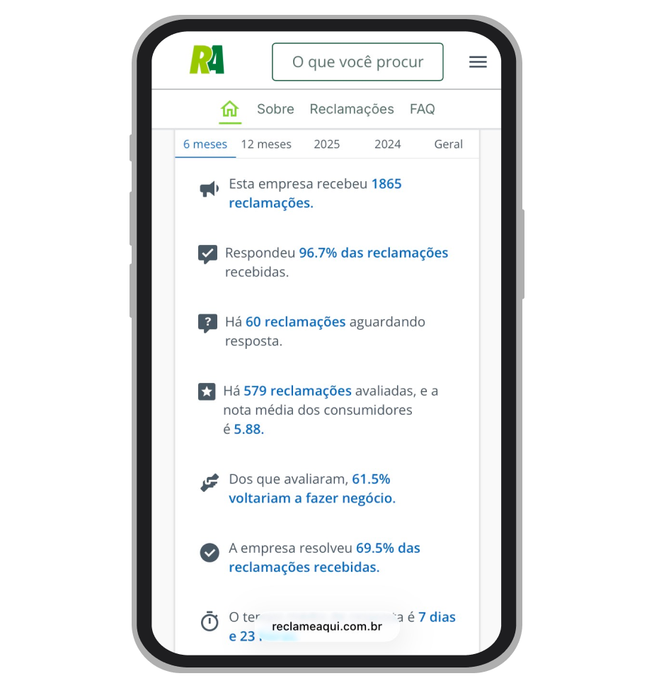 Página da VBET no portal Reclame Aqui