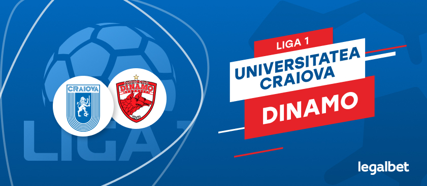 Universitatea Craiova - Dinamo Bucureşti: cote la pariuri şi statistici