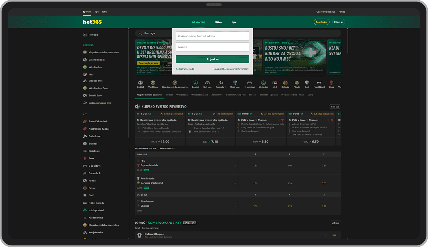 Bet365 prijava naloga