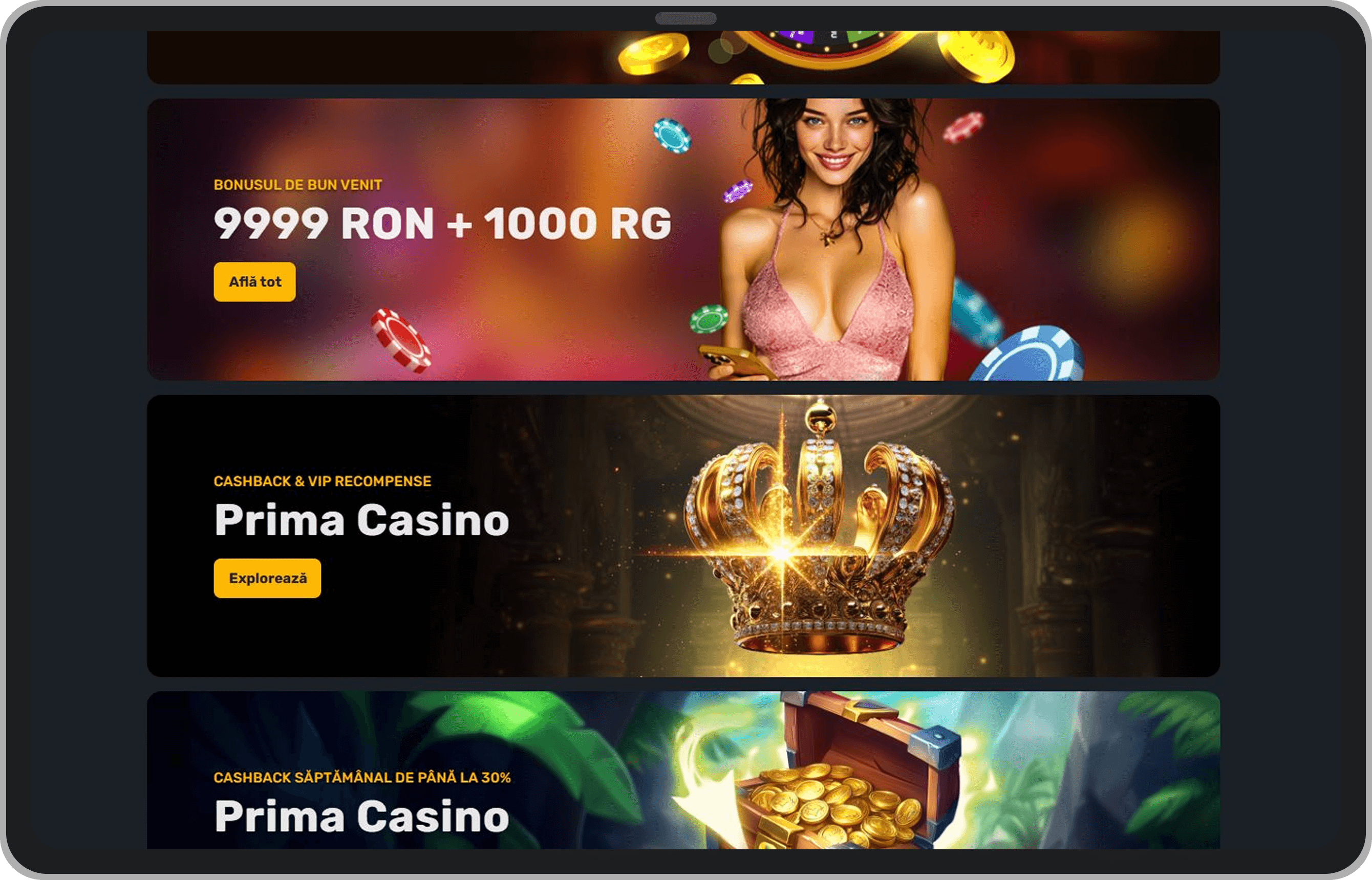 Bonusuri și promoții Prima Casino