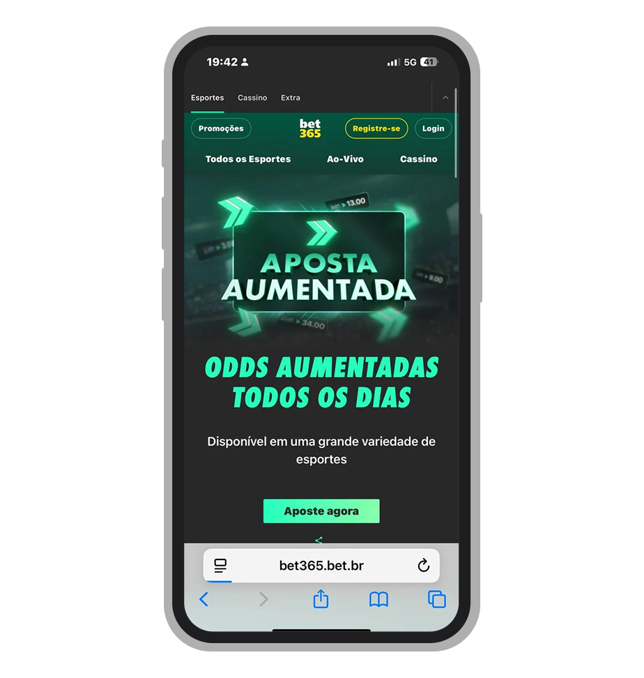 Odds Aumentadas na Bet365: preço turbinado aparece direto no cupom