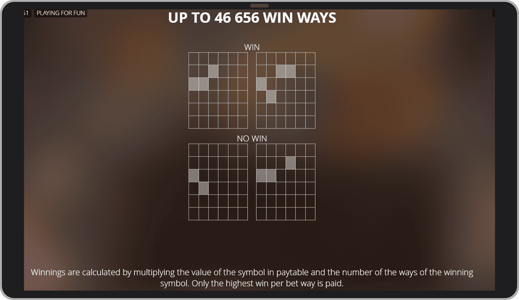 Captură de ecran cu reguli