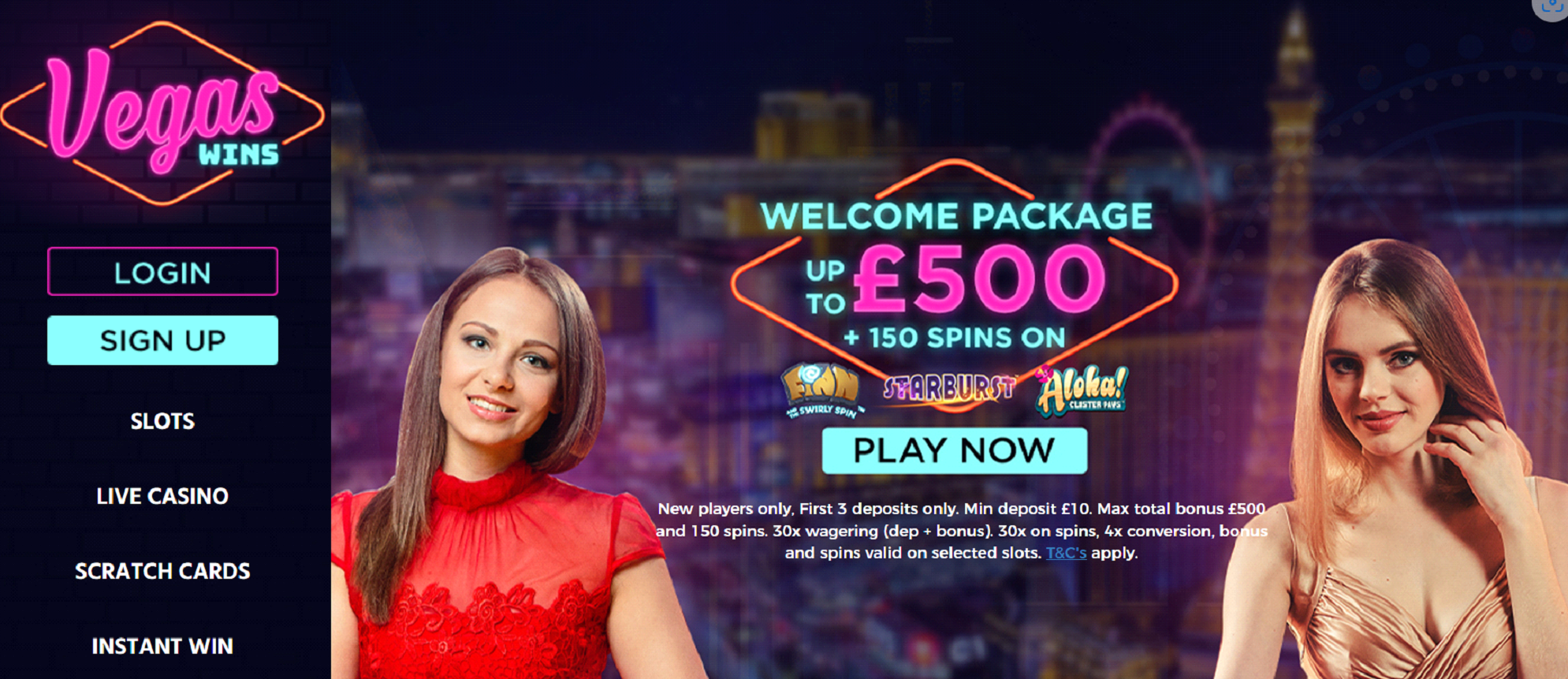 Sign up for Vegas Wins Casino