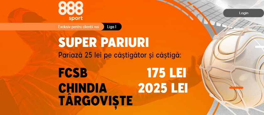 Chindia Târgovişte are cota 81.00 la 888 Sport pentru o victorie cu FCSB!