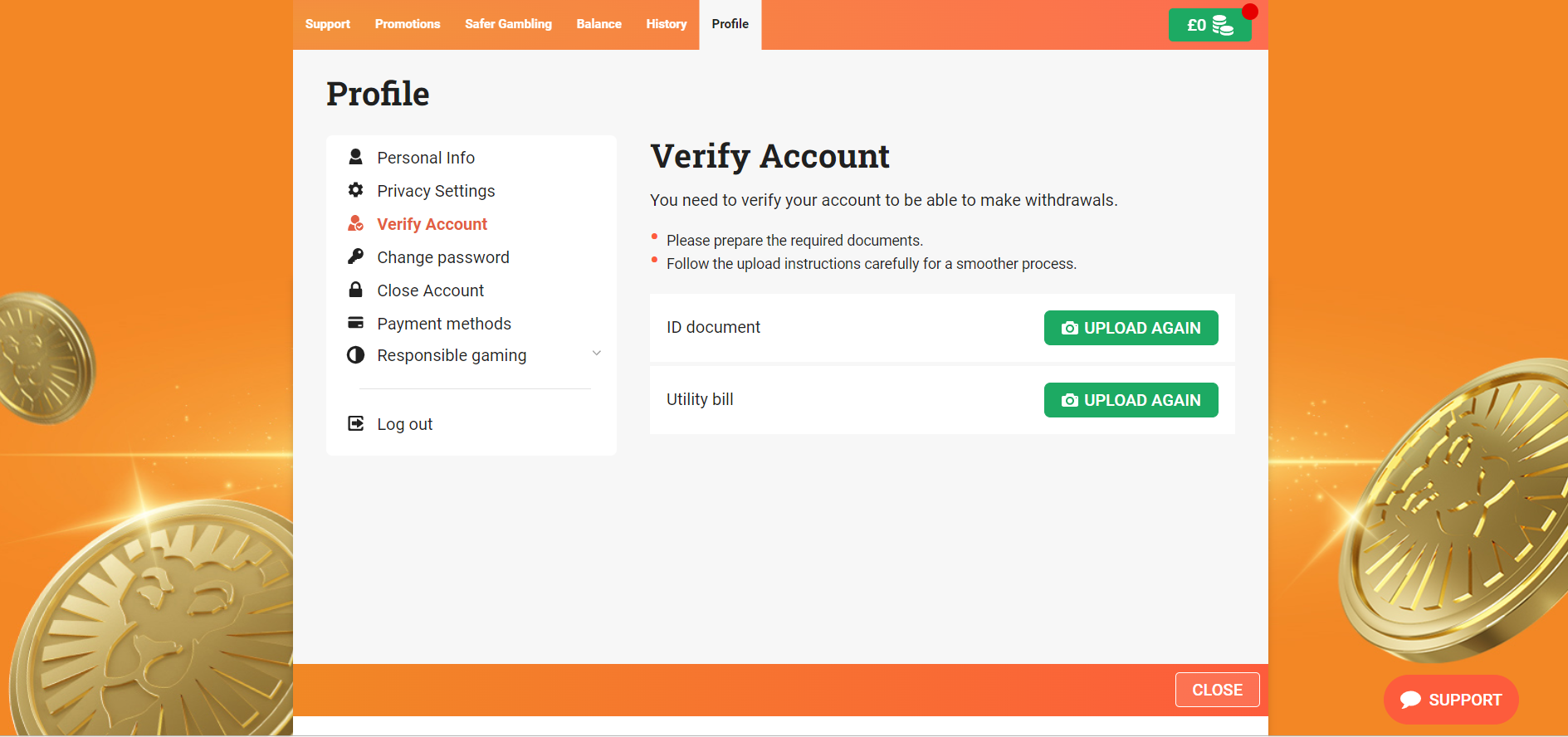 Verify your account.