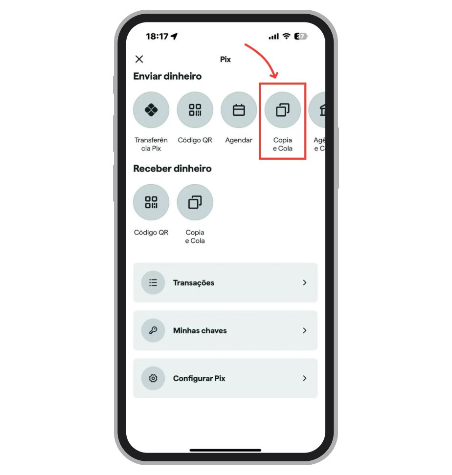 Toque em “Copia e Cola”