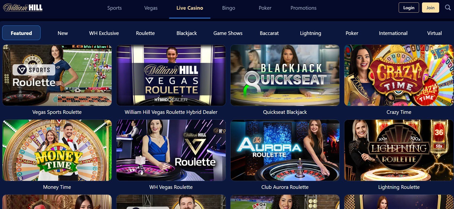 Live Casino at William Hill