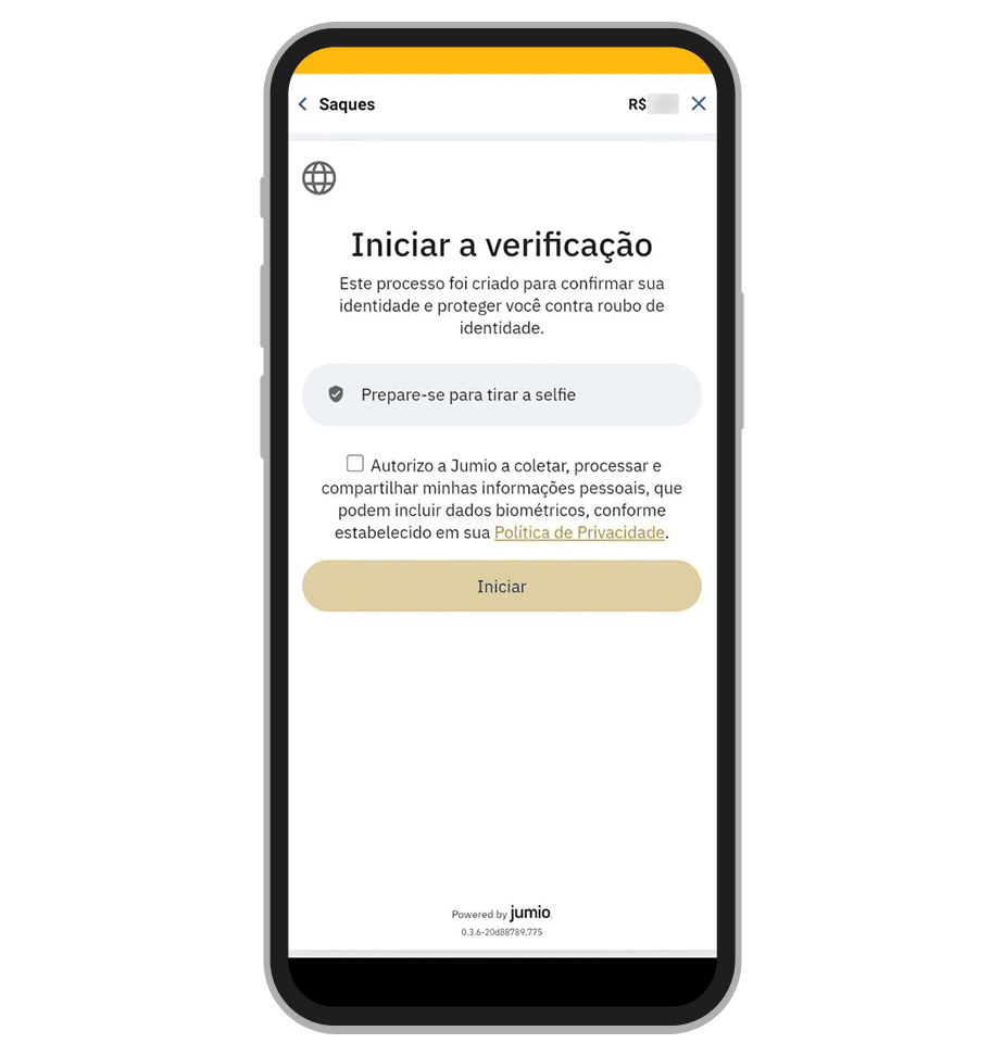 Faça a verificação facial
