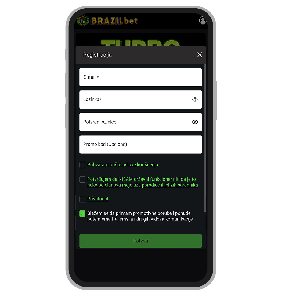 Brazil Bet registracija