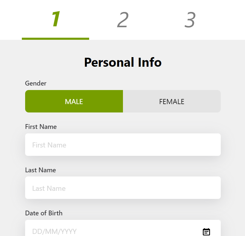 Input your personal details