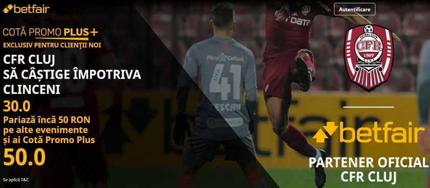 Cotă BOMBĂ la pariuri pentru victoria lui CFR Cluj în meciul cu Academica Clinceni!