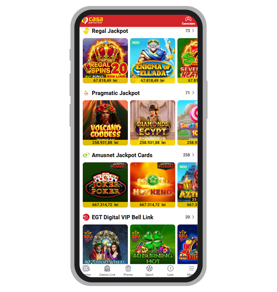 Jackpoturi la Casa Pariurilor