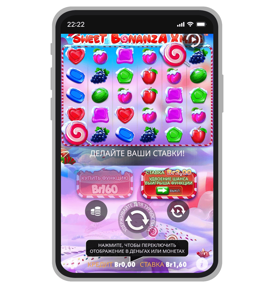 Внешний вид слота Sweet Bonanza Xmas