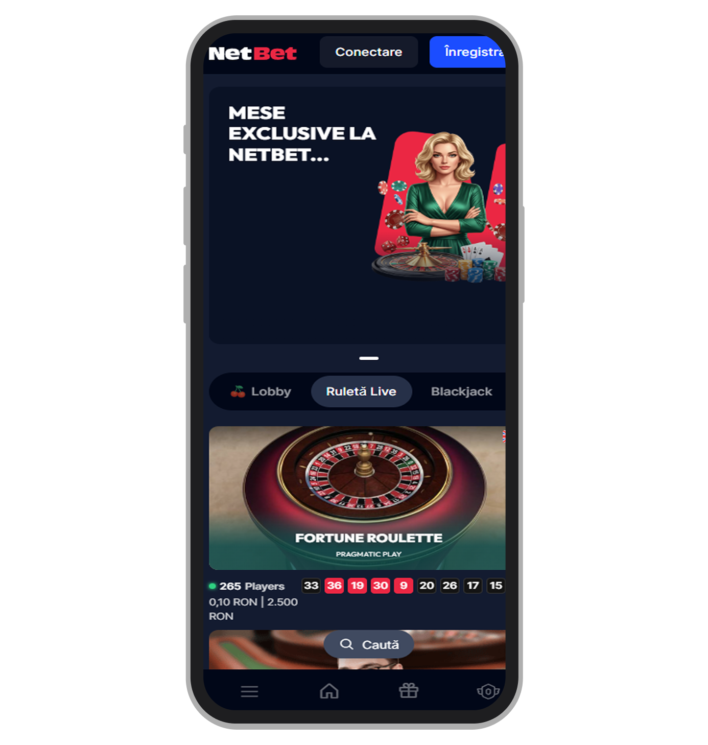Versiunea de mobil Netbet Casino