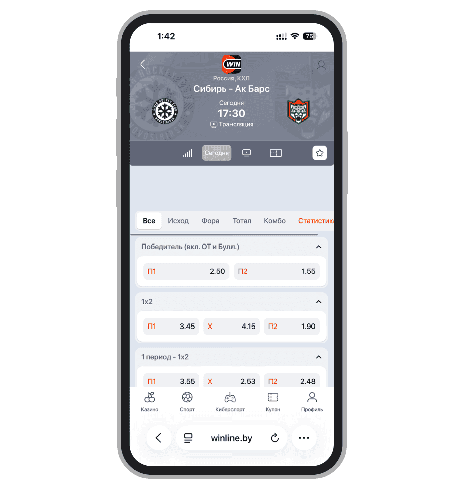 Рынки на хоккей, КХЛ