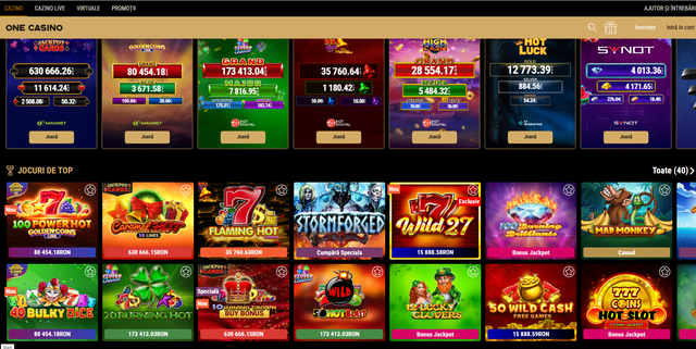 One Casino Jackpots