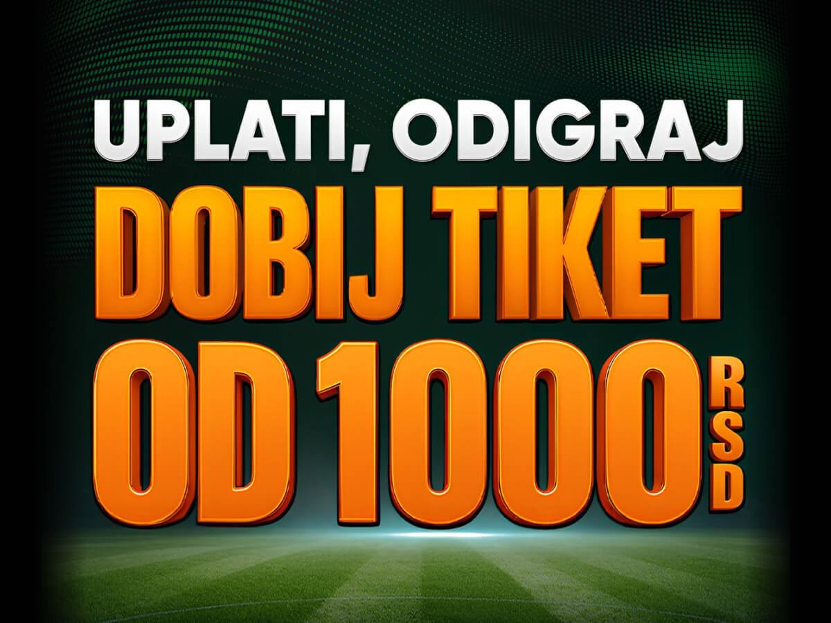 Freebet MaxBet 1000 RSD.