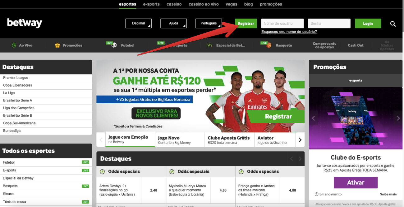 Clique no botão ‘Registrar’