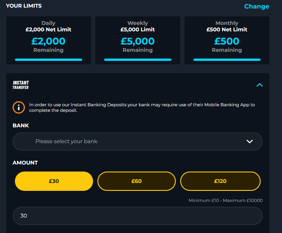 Choose your payment method.