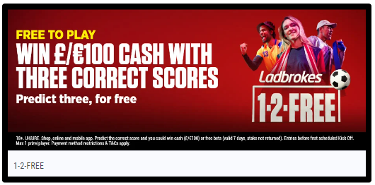 Ladbrokes offer free to play prediction games each week, to win Free bets or Cash prizes.