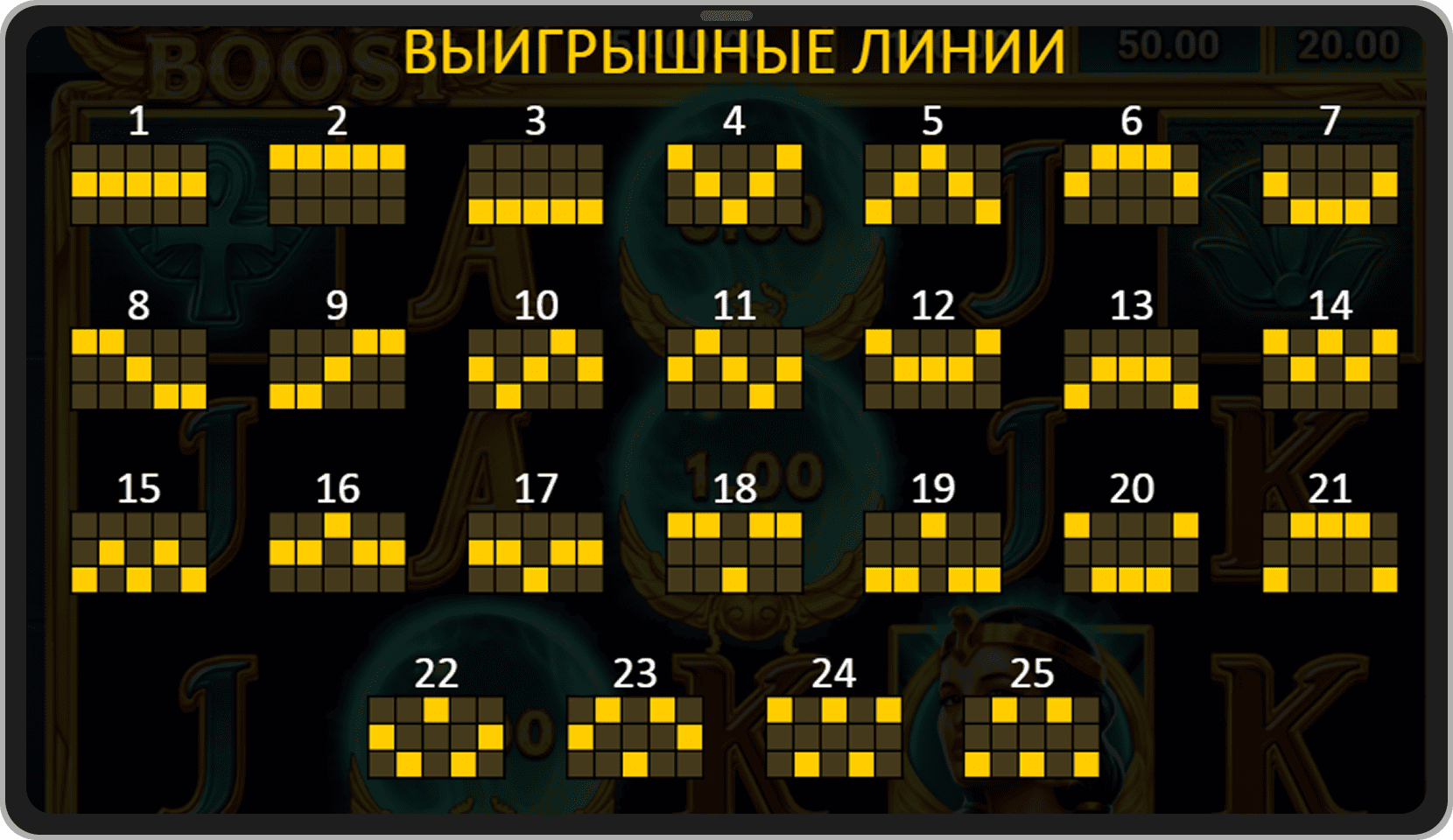 Линии выплат