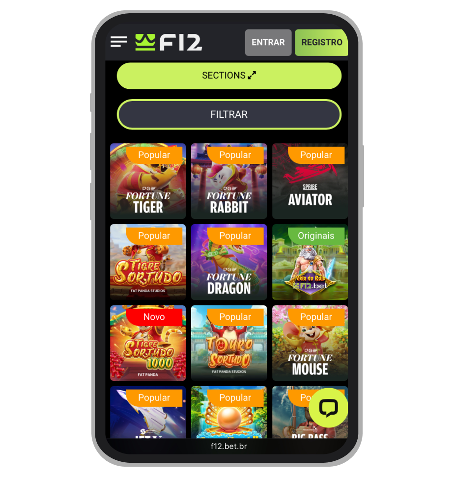 Slots do cassino F12.bet 