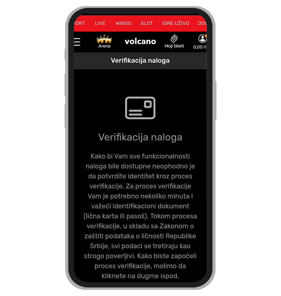 Otpremanje dokumenata za verifikaciju