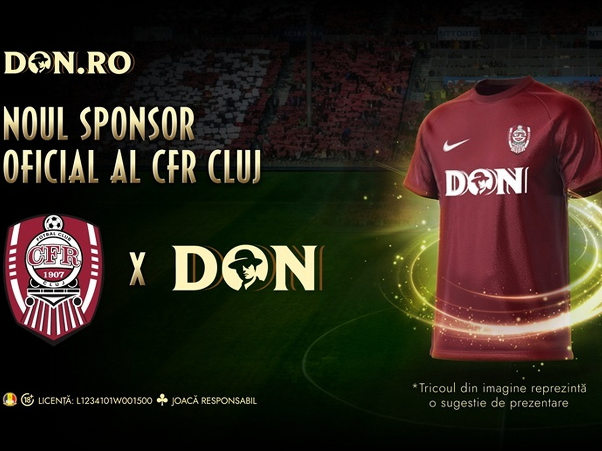 Karbacher: Colaborare de top în Liga 1: Don.ro devine sponsor oficial al CFR Cluj.