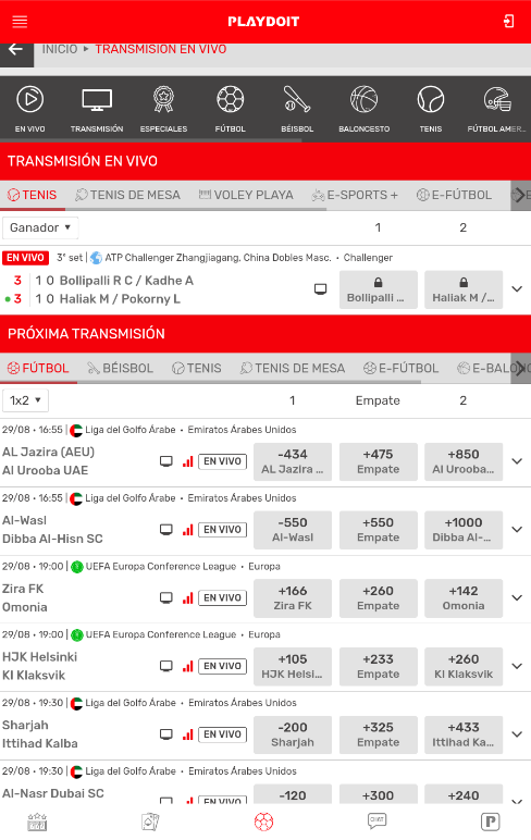 Transmisiones en vivo