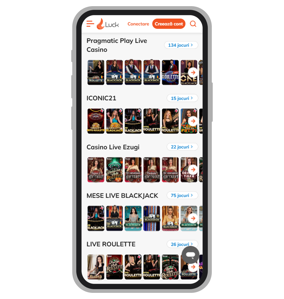 Cazinou live Luck Casino
