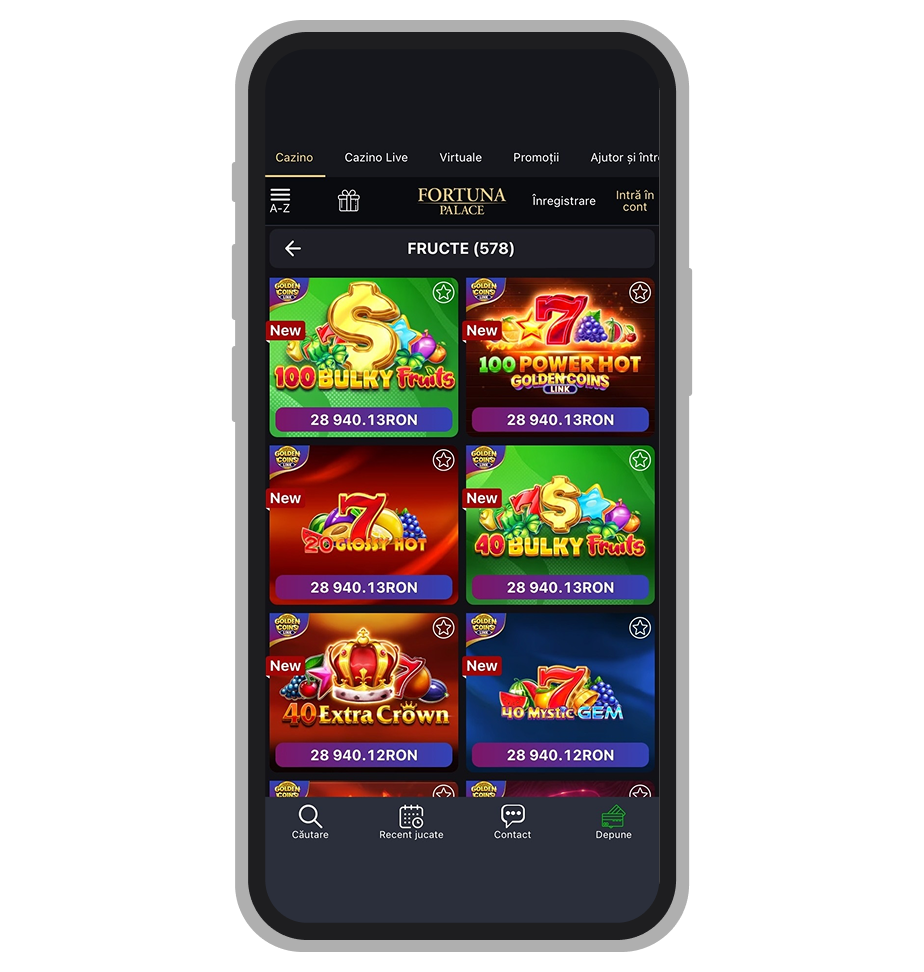 Colecție de păcănele cu fructe