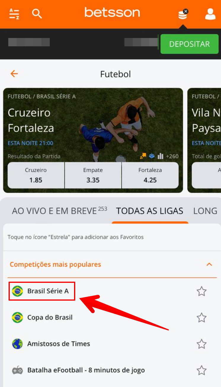 Escolha uma liga