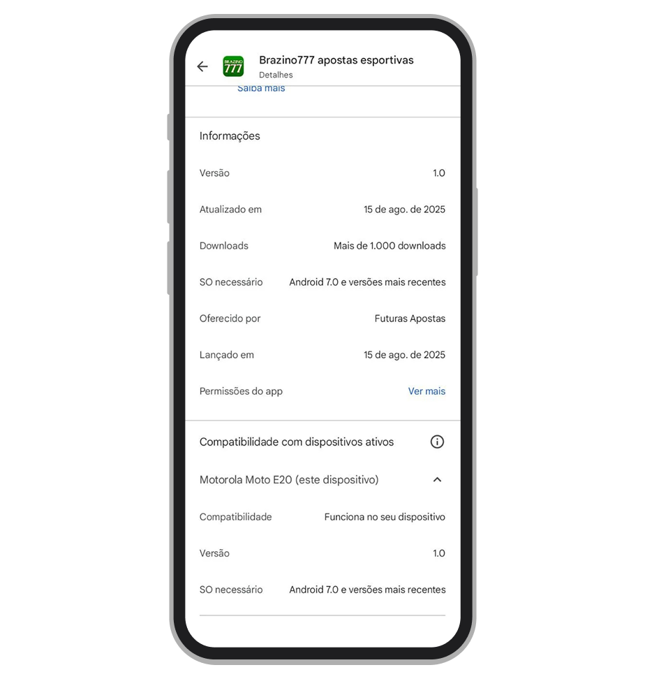 Descrição na Google Play