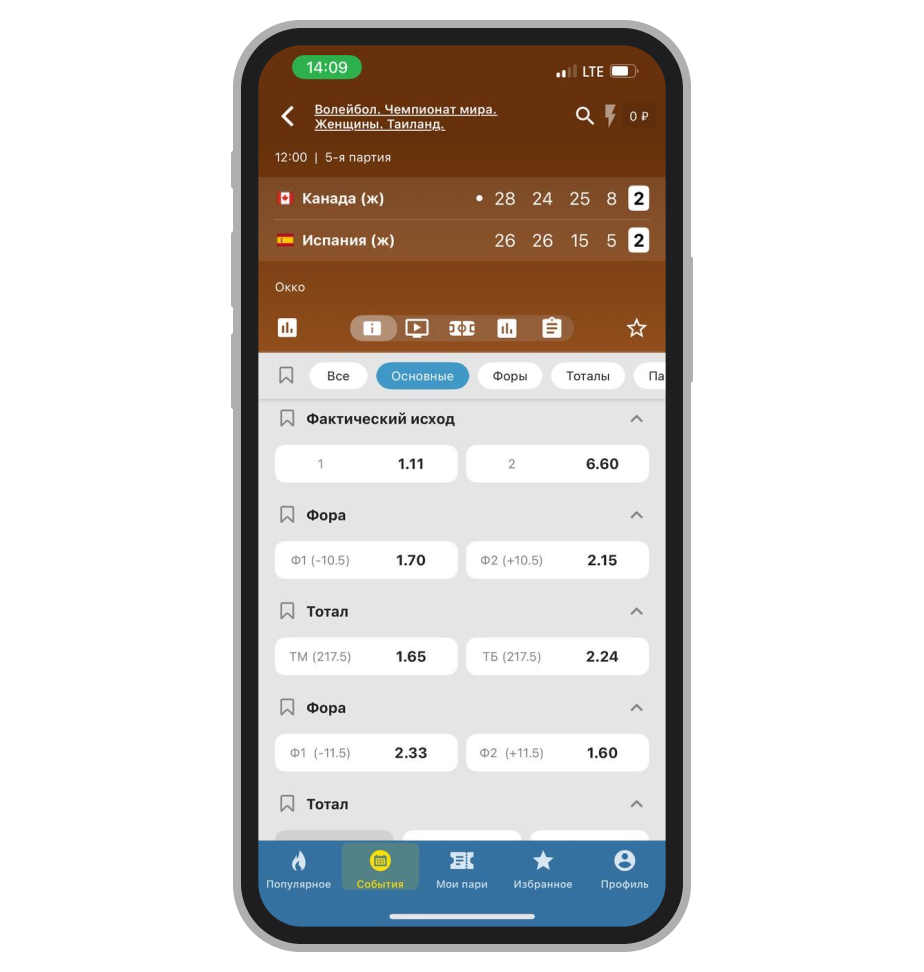 Канада — Испания в BetCity