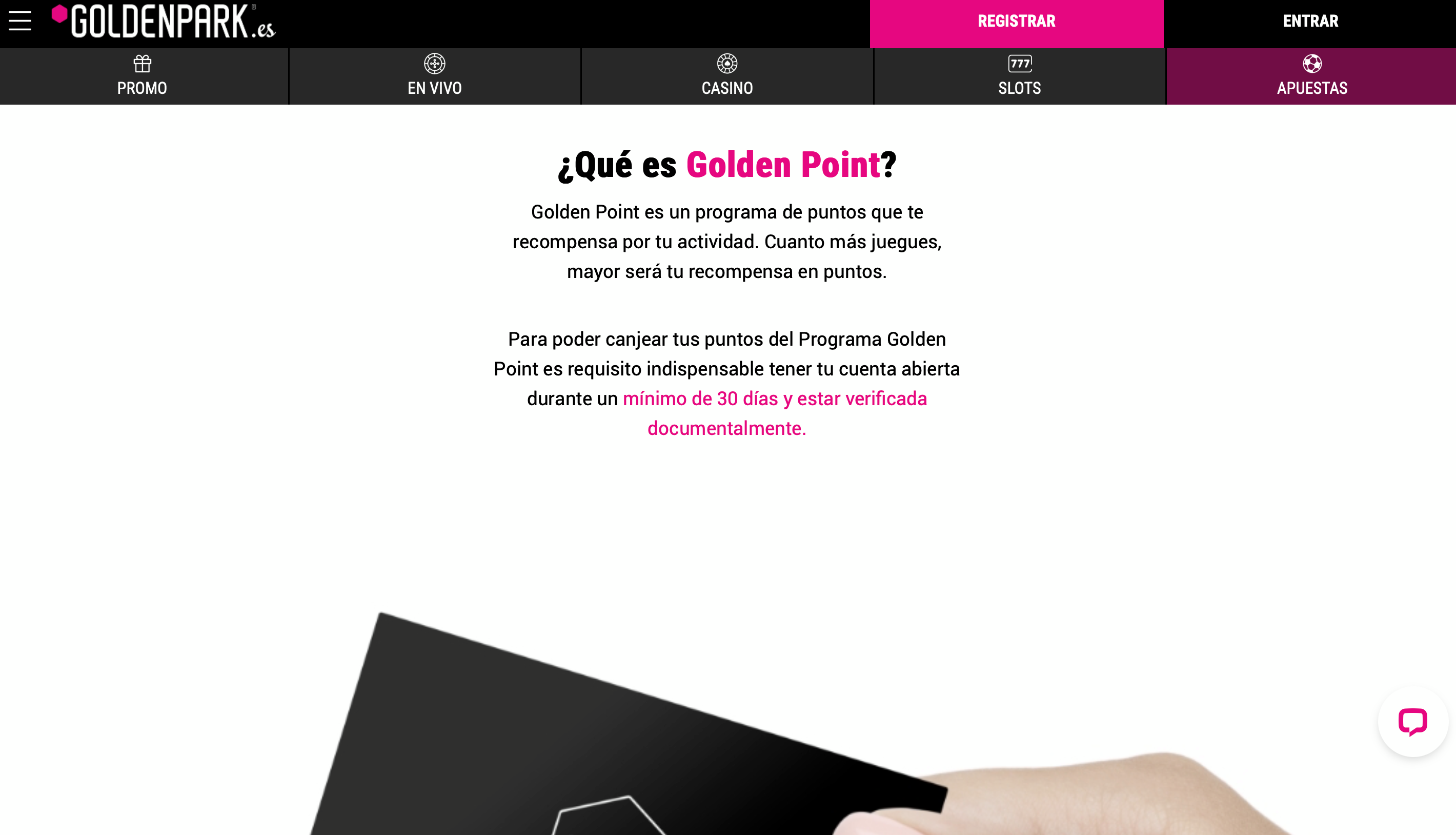 Programa Golden Point de GoldenPark