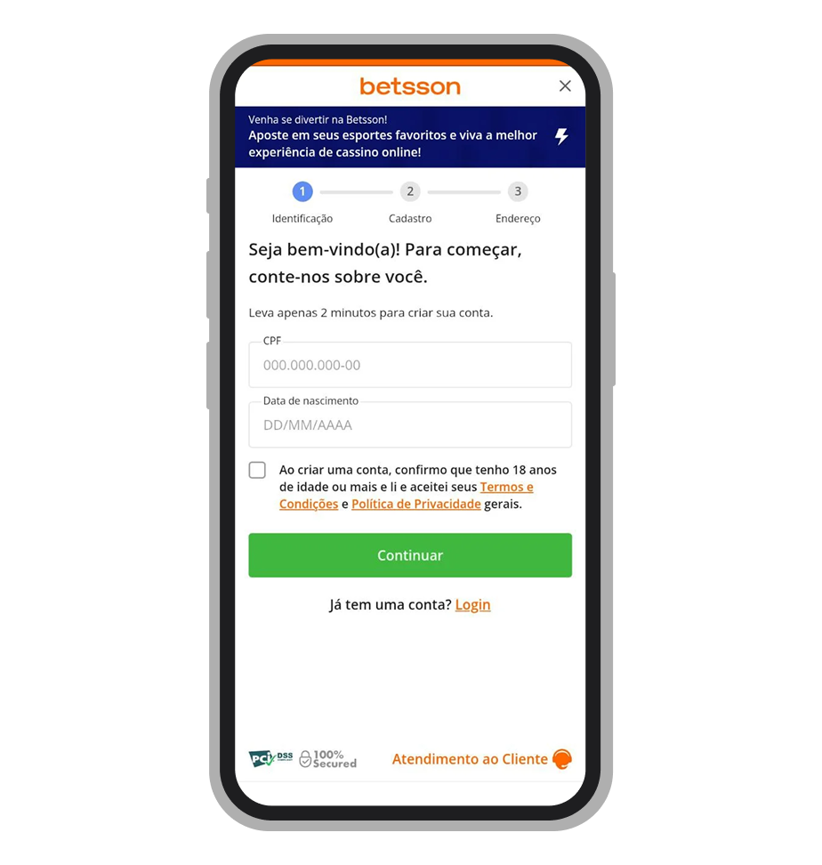 Informe o seu CPF e data de nascimento