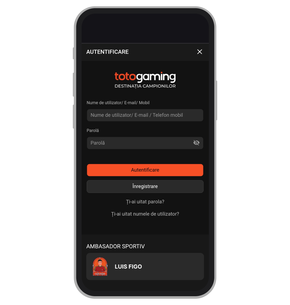 Autentificare TotoGaming 