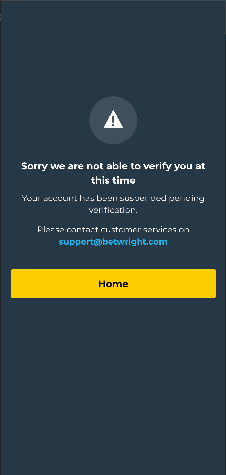 Verification issues during registration