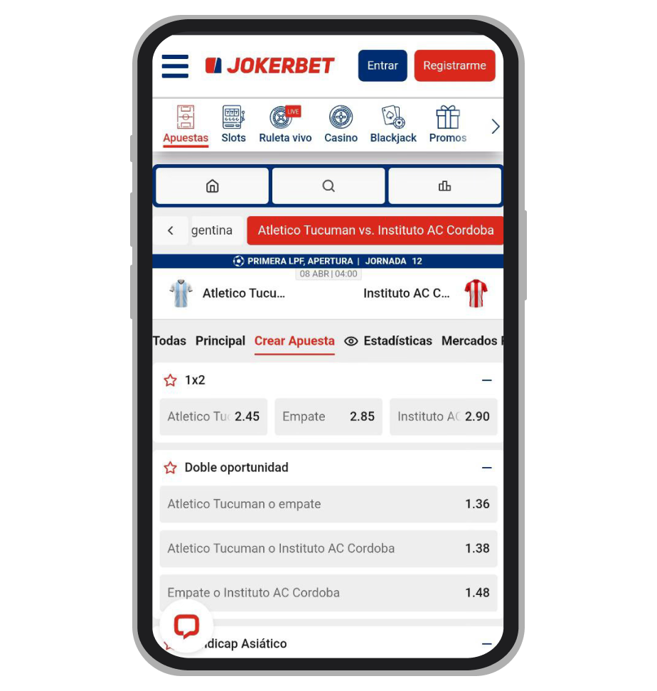 Crear Apuesta, JOKERBET
