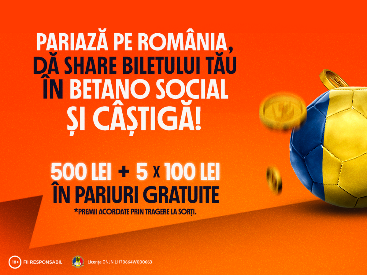 Hai România pe Betano Social! Dă share și câștigă 500 Lei Pariu Gratuit! Pe Bune!