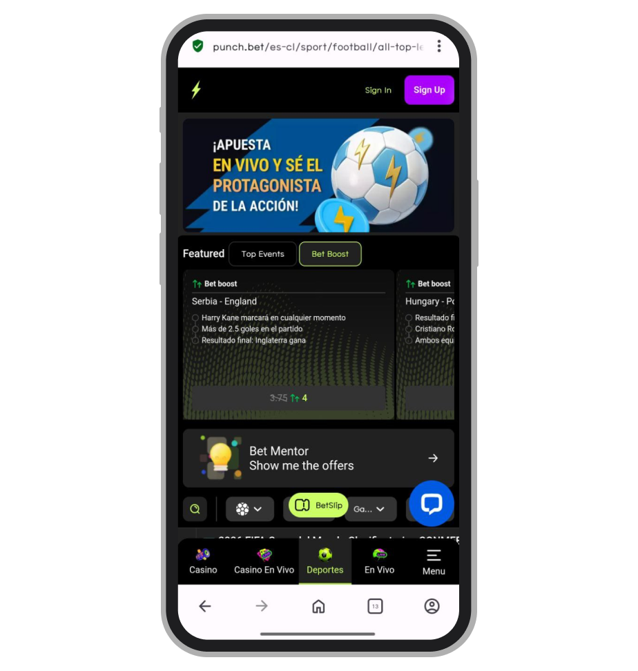 Экспрессы дня с повышенными коэффициентами в Punch