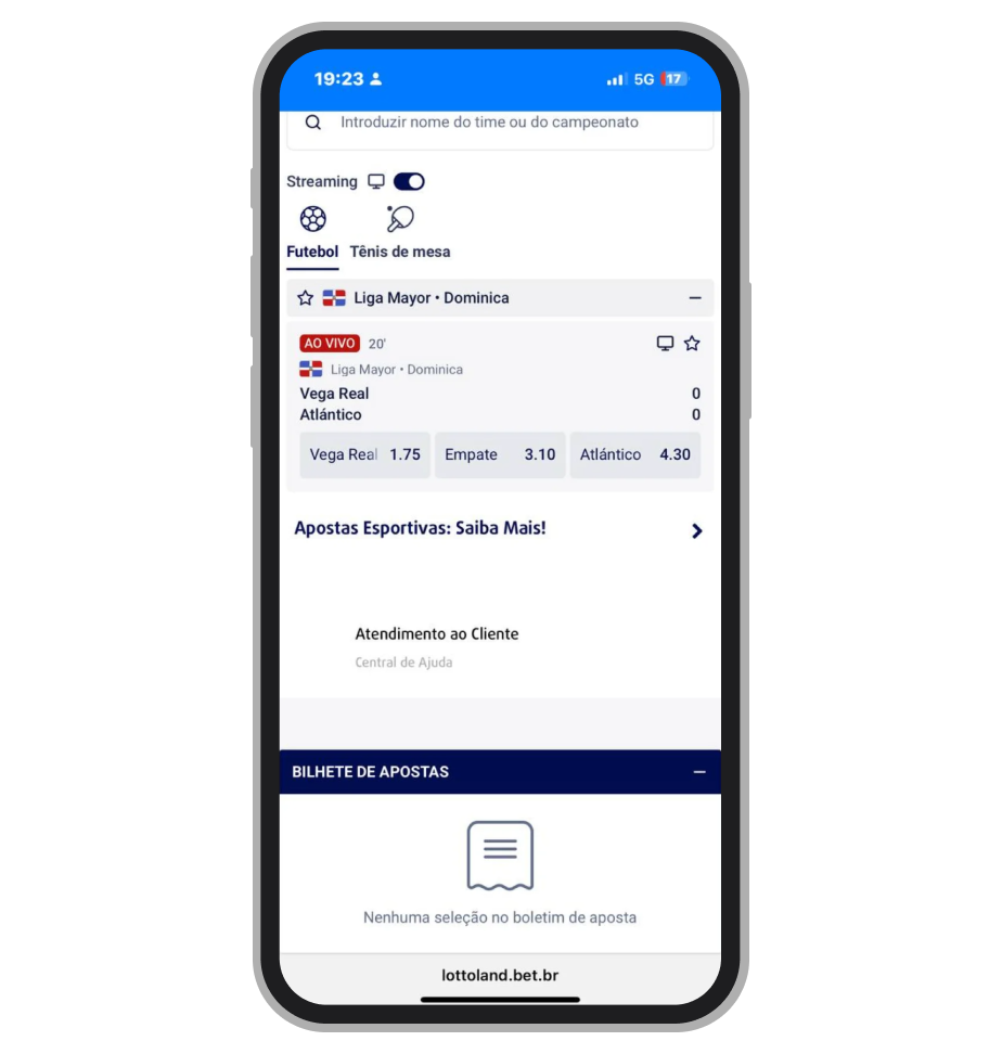 Transmissões ao vivo na Lottoland