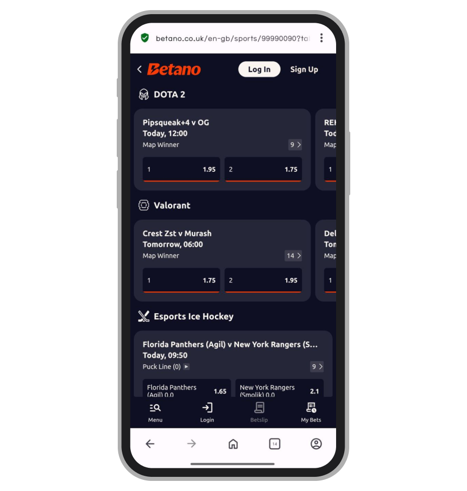 Линия на киберспорт