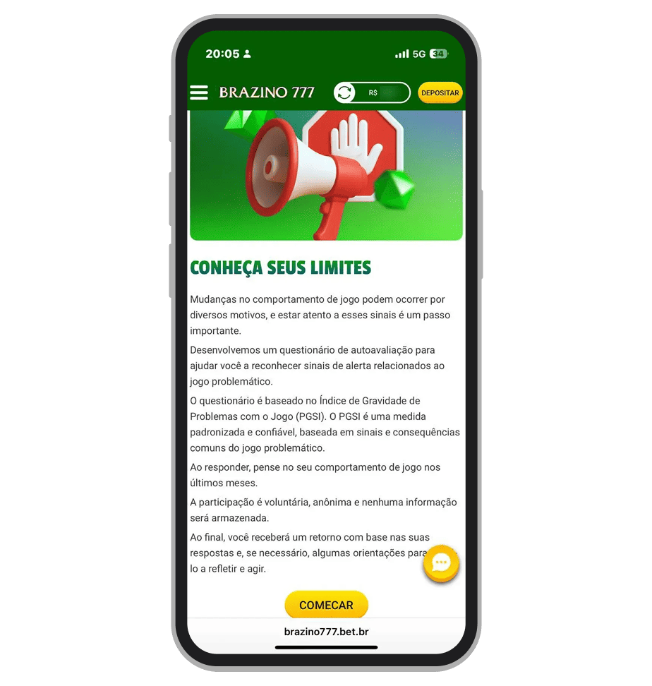 Questionario Conheça seus Limites