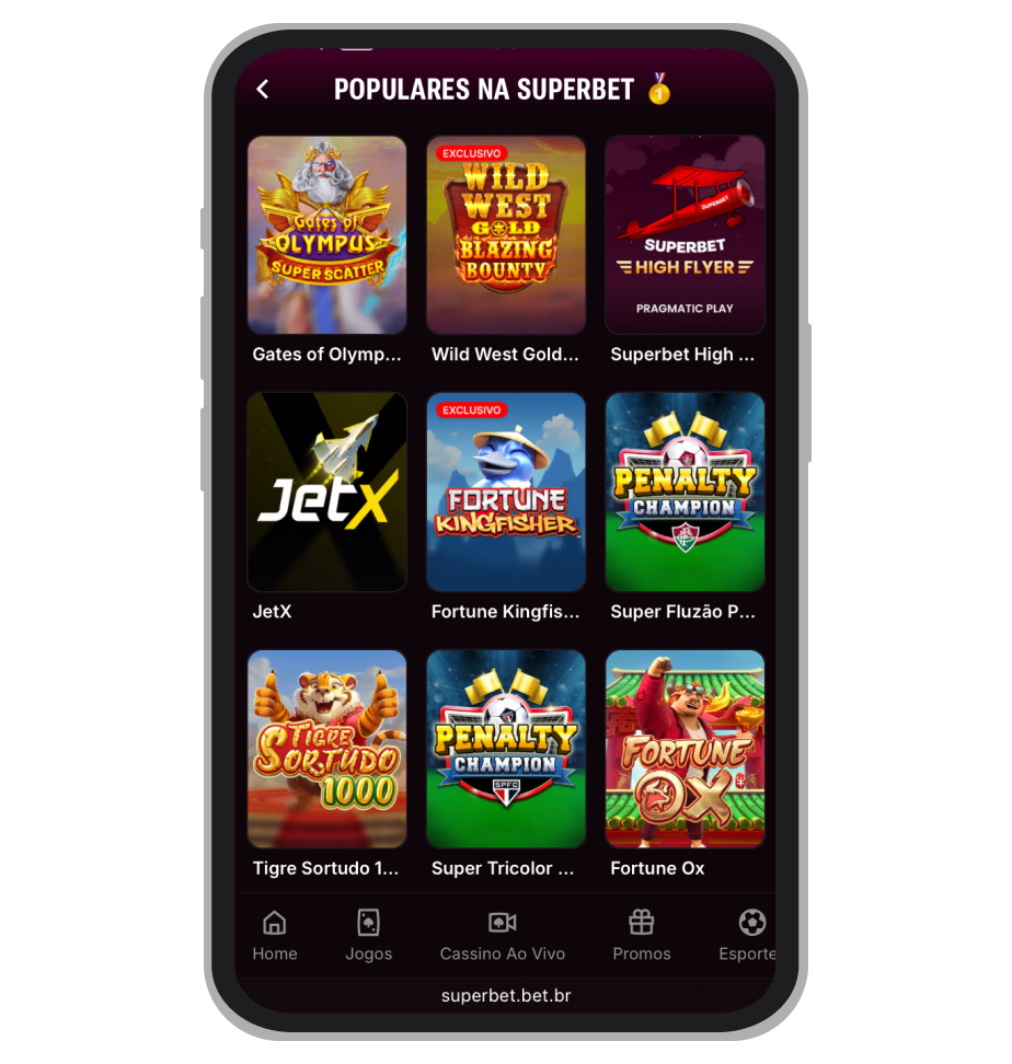 Caça-níqueis populares na Superbet  