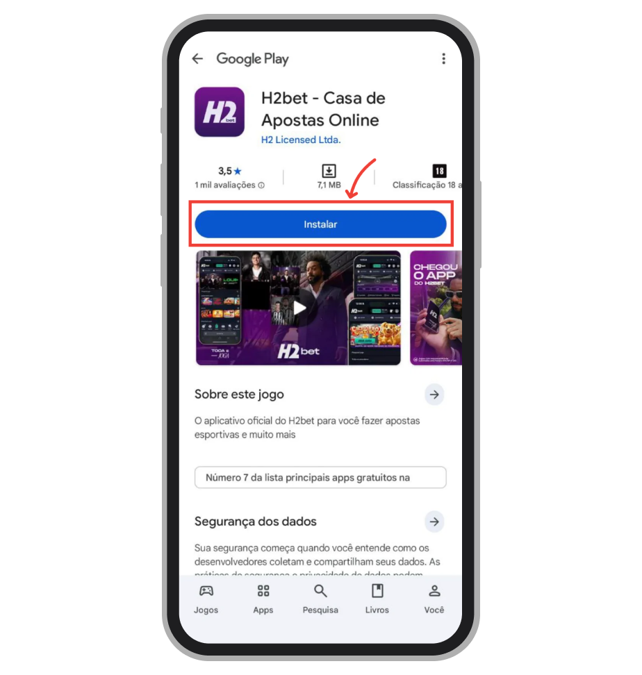 Aperte o botão "Instalar"