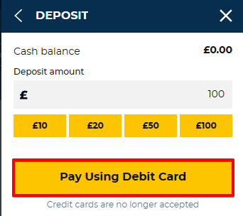 Input the deposit sum for your Star Sports account