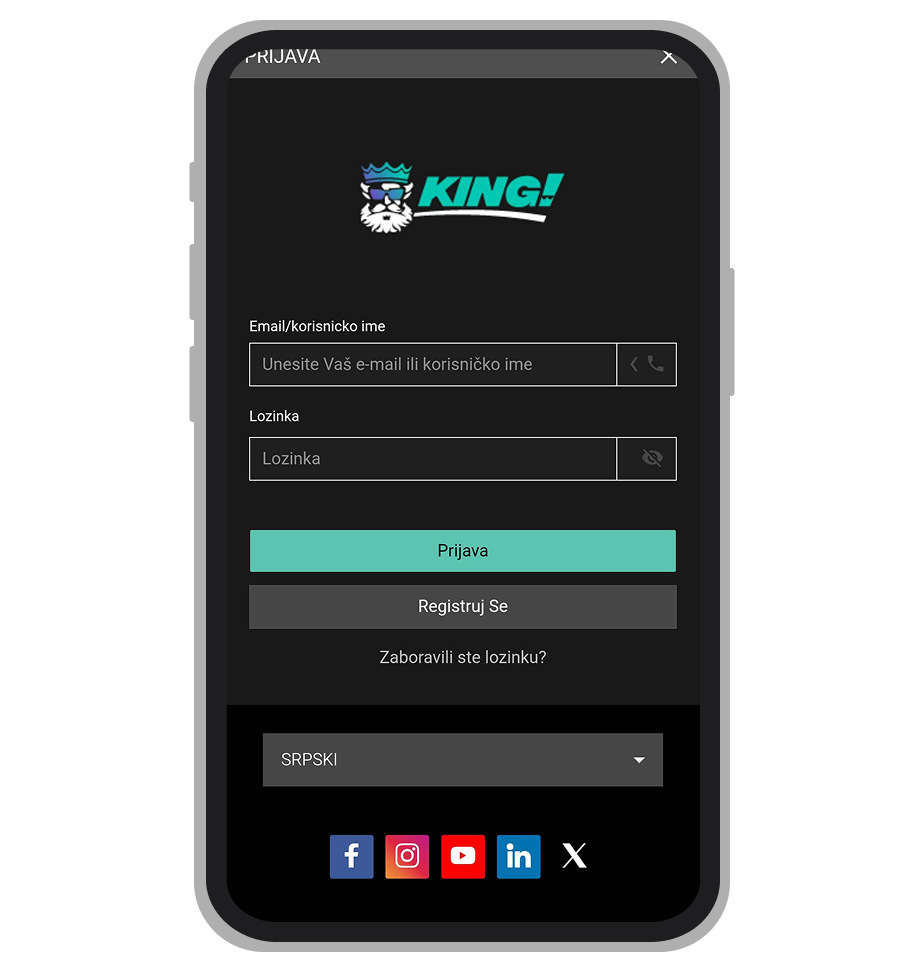 King prijava